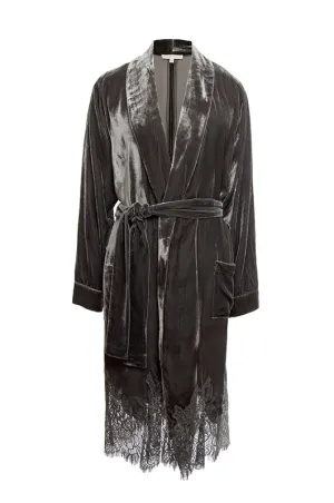 Velvet Coco Duster - Dark Grey
