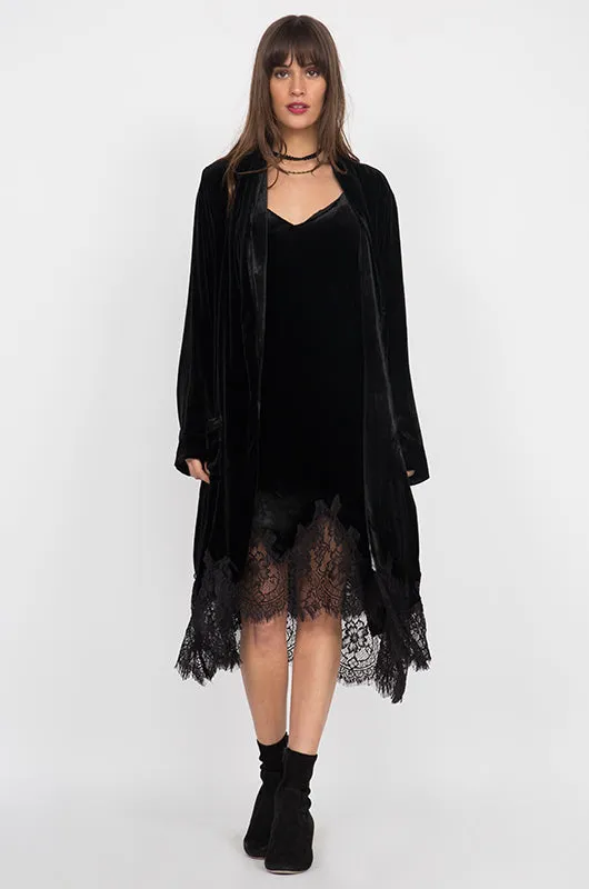Velvet Coco Duster - Dark Grey