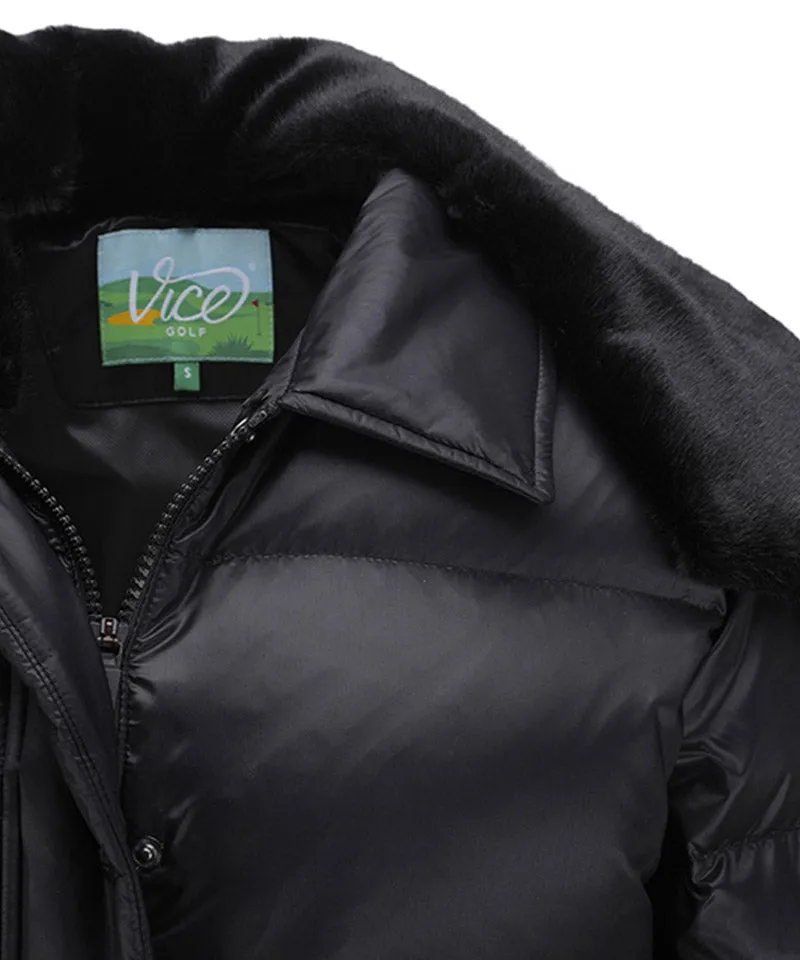 Vice Golf Atelier Women's Detachable Collar Down Jacket - Black