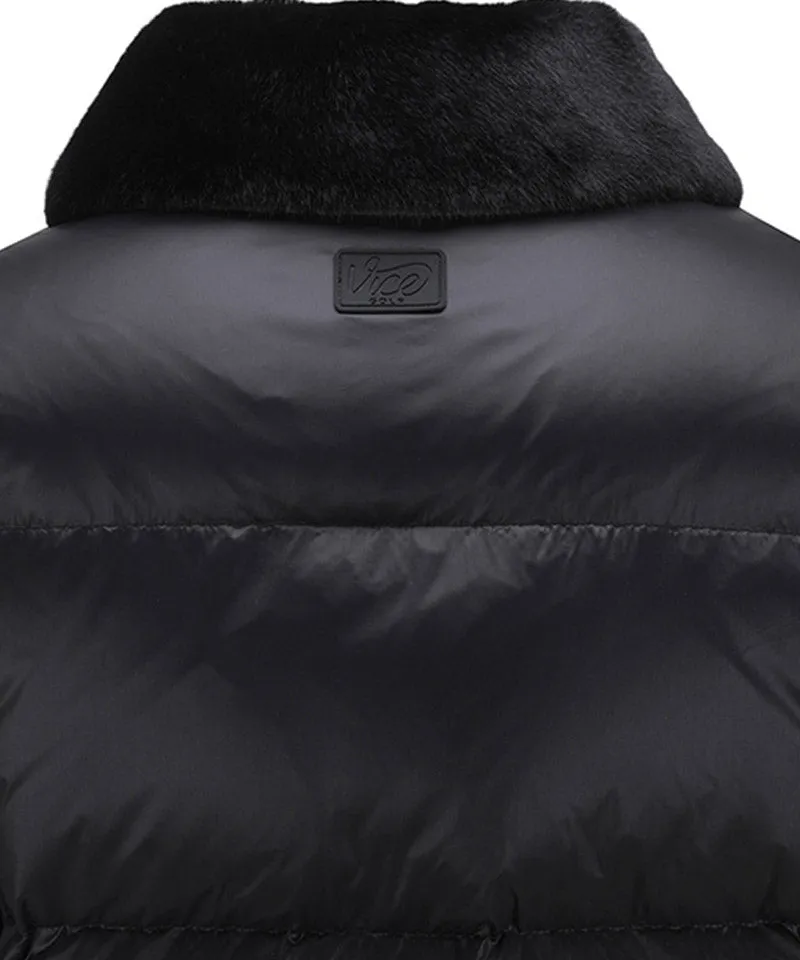 Vice Golf Atelier Women's Detachable Collar Down Jacket - Black