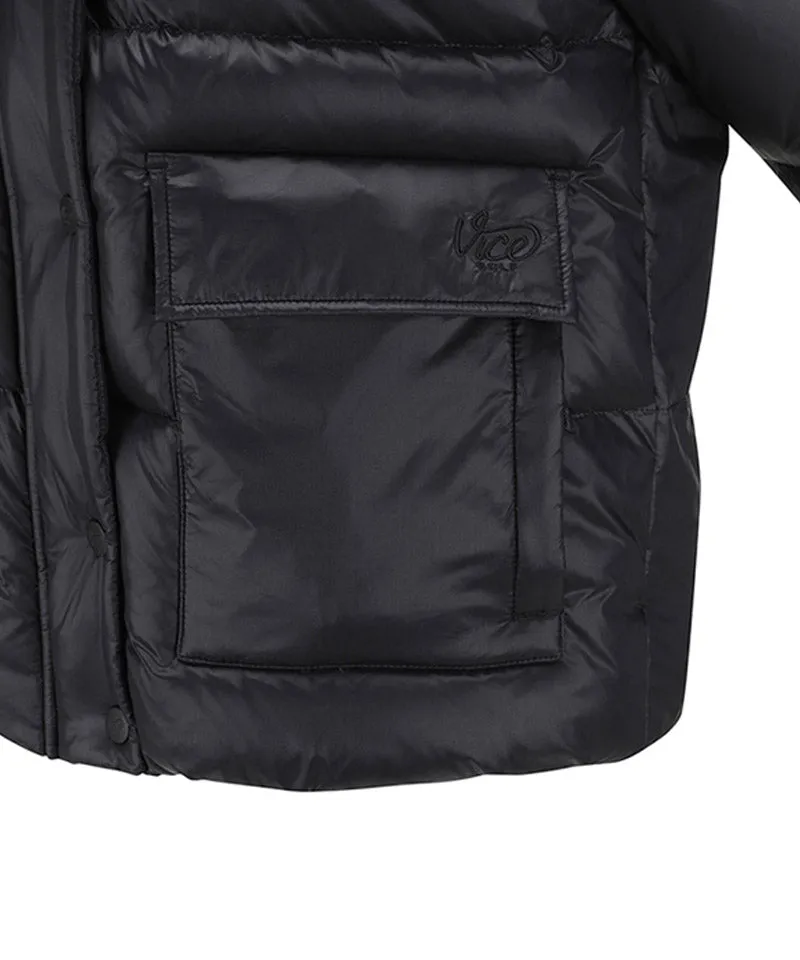 Vice Golf Atelier Women's Detachable Collar Down Jacket - Black