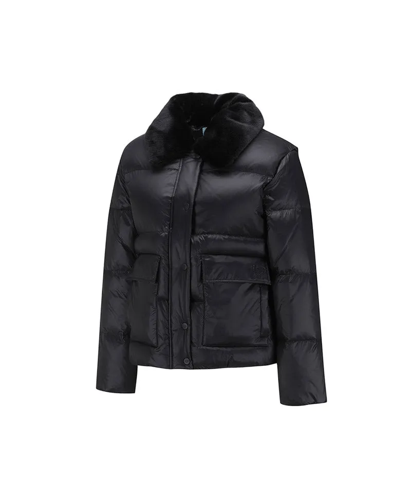 Vice Golf Atelier Women's Detachable Collar Down Jacket - Black