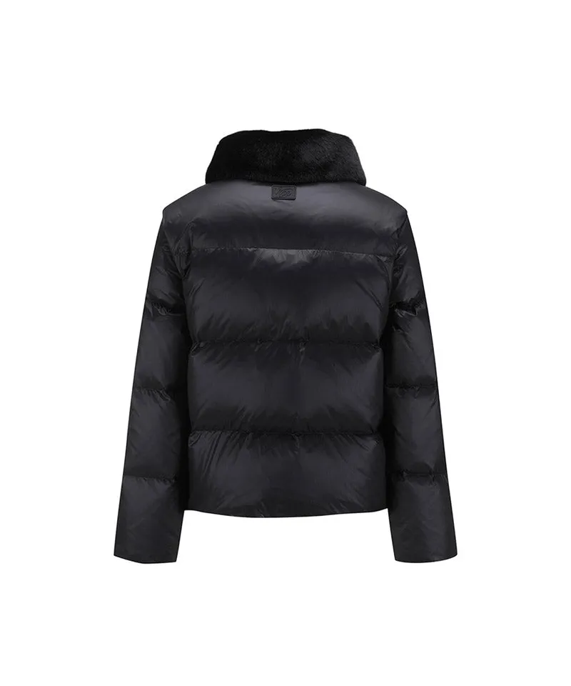 Vice Golf Atelier Women's Detachable Collar Down Jacket - Black
