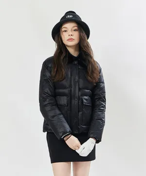 Vice Golf Atelier Women's Detachable Collar Down Jacket - Black