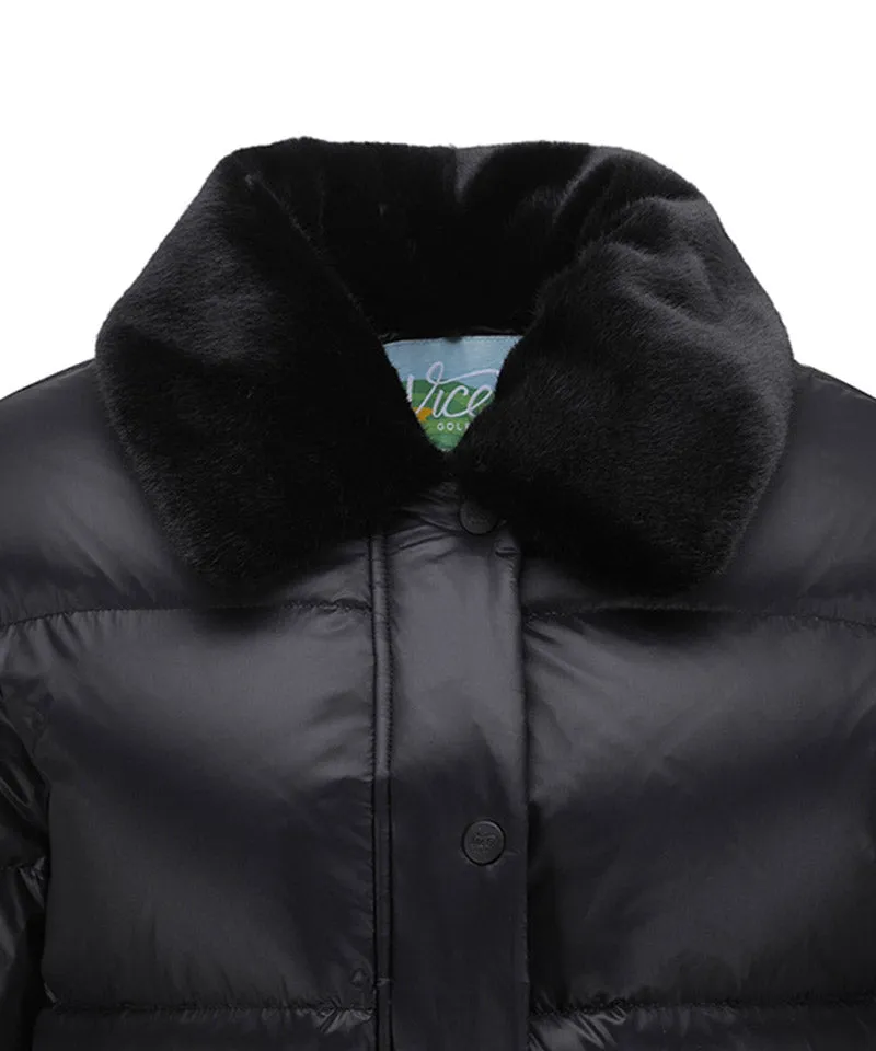 Vice Golf Atelier Women's Detachable Collar Down Jacket - Black