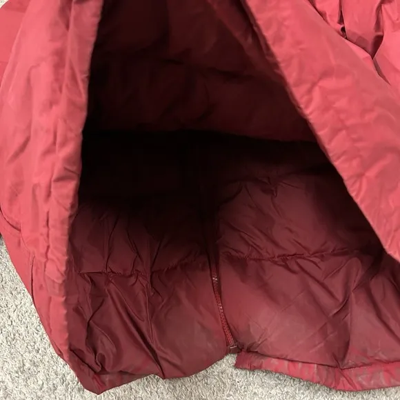 Vintage Eddie Bauer Goose Down Puffer Jacket Women's Large Red Full Zip