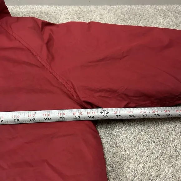 Vintage Eddie Bauer Goose Down Puffer Jacket Women's Large Red Full Zip