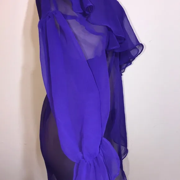 Vintage Gold Label VS Purple Ruffled Night Dress