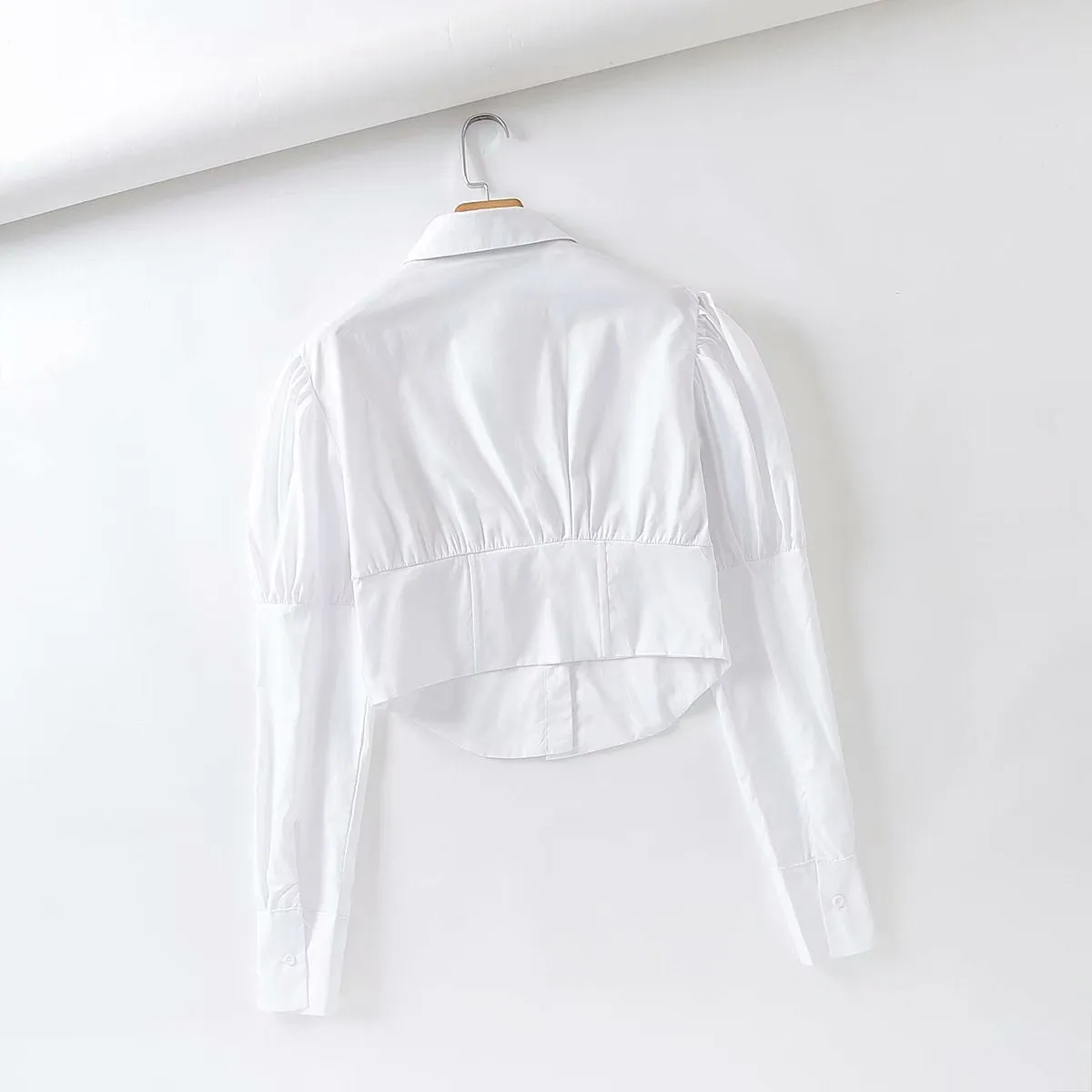 Vintage Lantern Sleeve Knit Single-breasted Shirts Sweaters