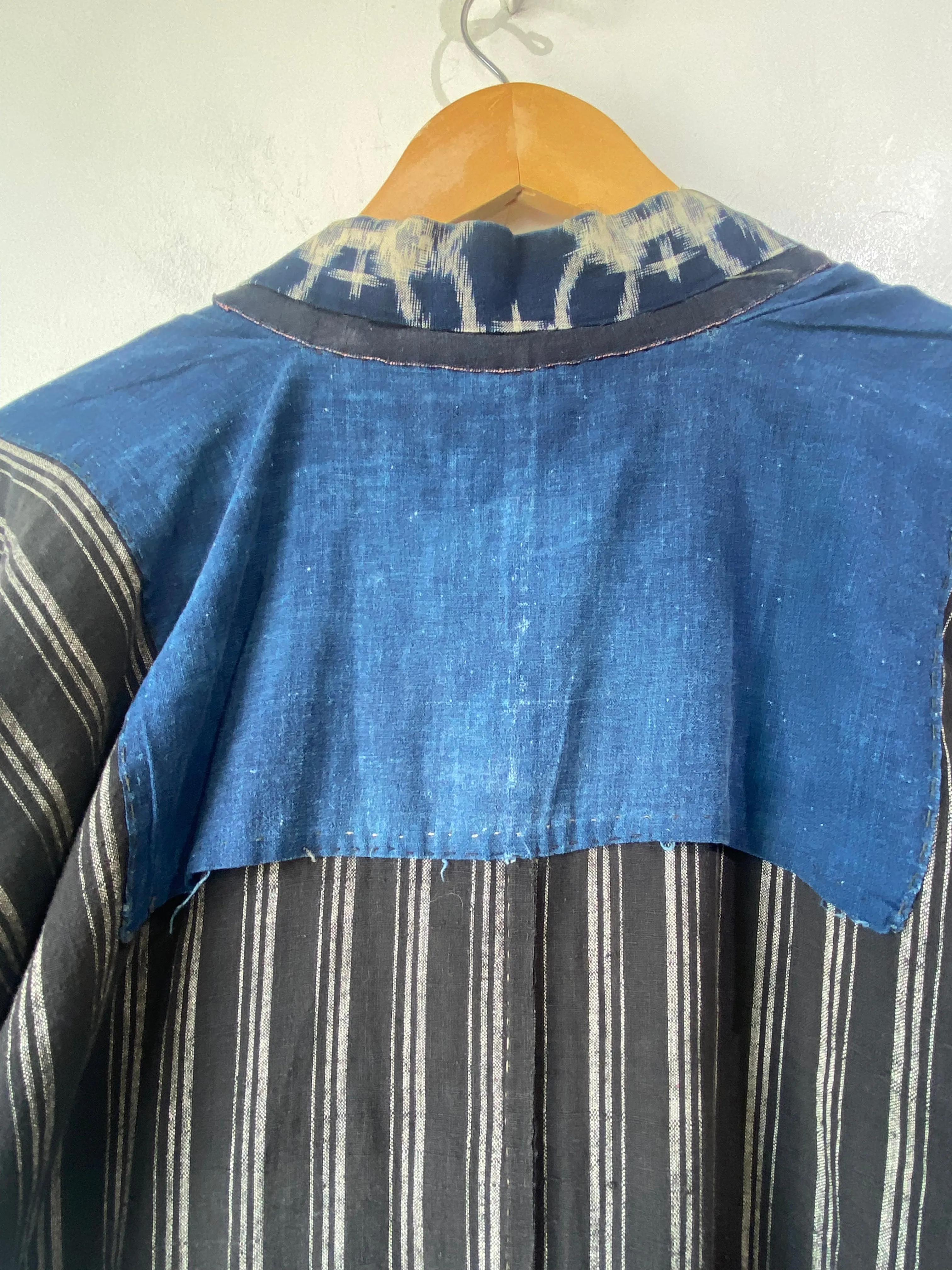 Vintage Navy & Black Embroidered Kimono