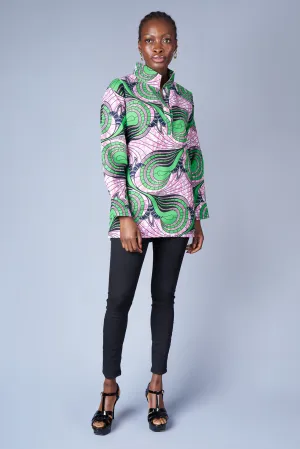 VIOLACEOUS & LIME BOYFRIEND BLOUSE