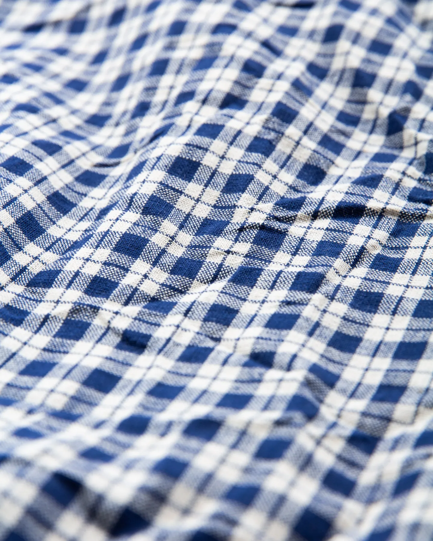 Warehouse & Co Lot 2166 Indigo Check Round Collar Jacket