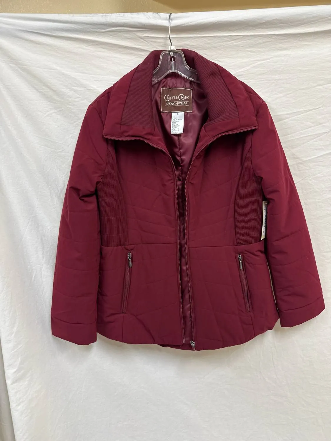 Water Resistant Jacket In Burgundy
