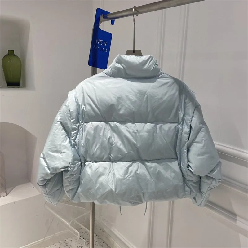 White Duck Down Filling Women Jackets