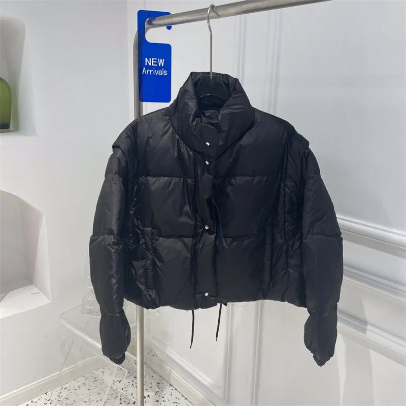 White Duck Down Filling Women Jackets