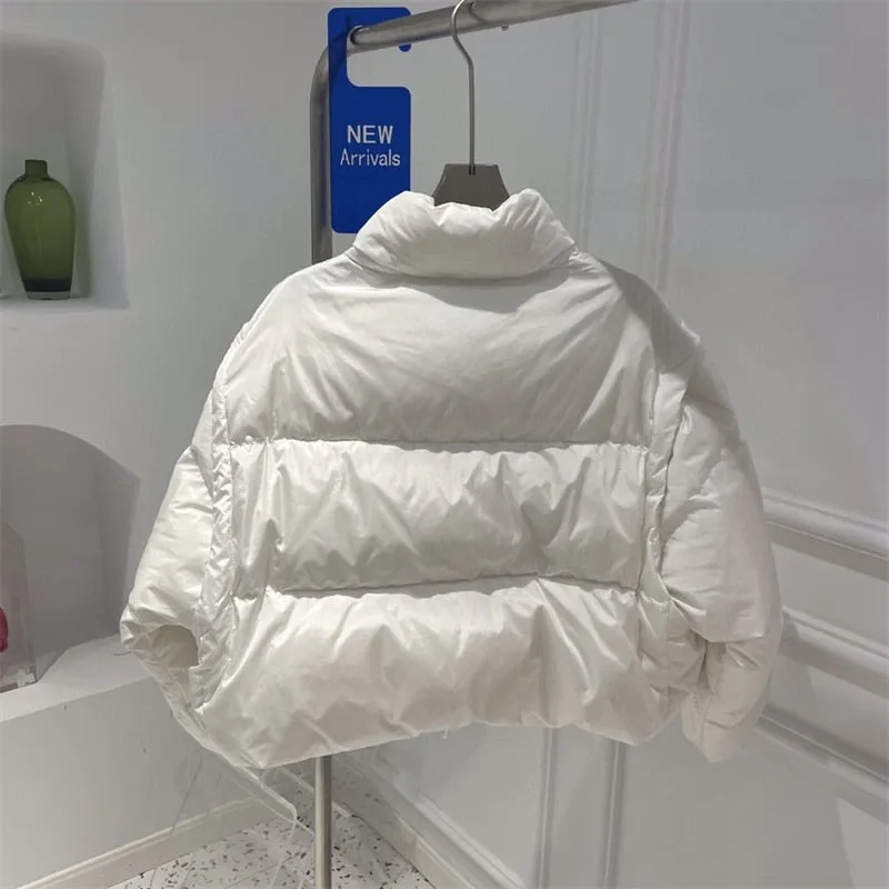 White Duck Down Filling Women Jackets