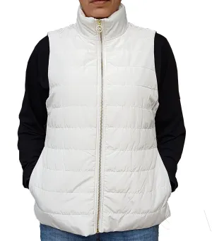 White Michael Kors White Down Puffer Vest