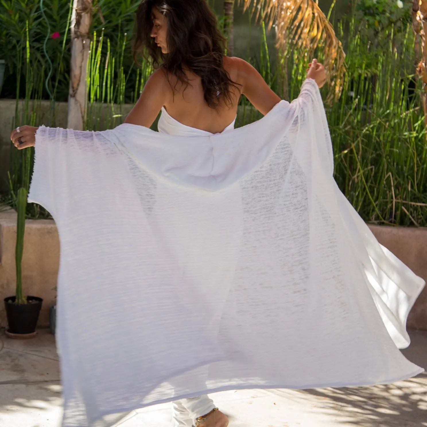 White Sage | Hooded Kimono