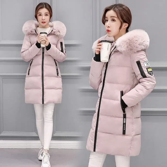 Winter jacket women 2018 new female parka coat feminina long down jacket plus size long hooded duck down coat jacket Women