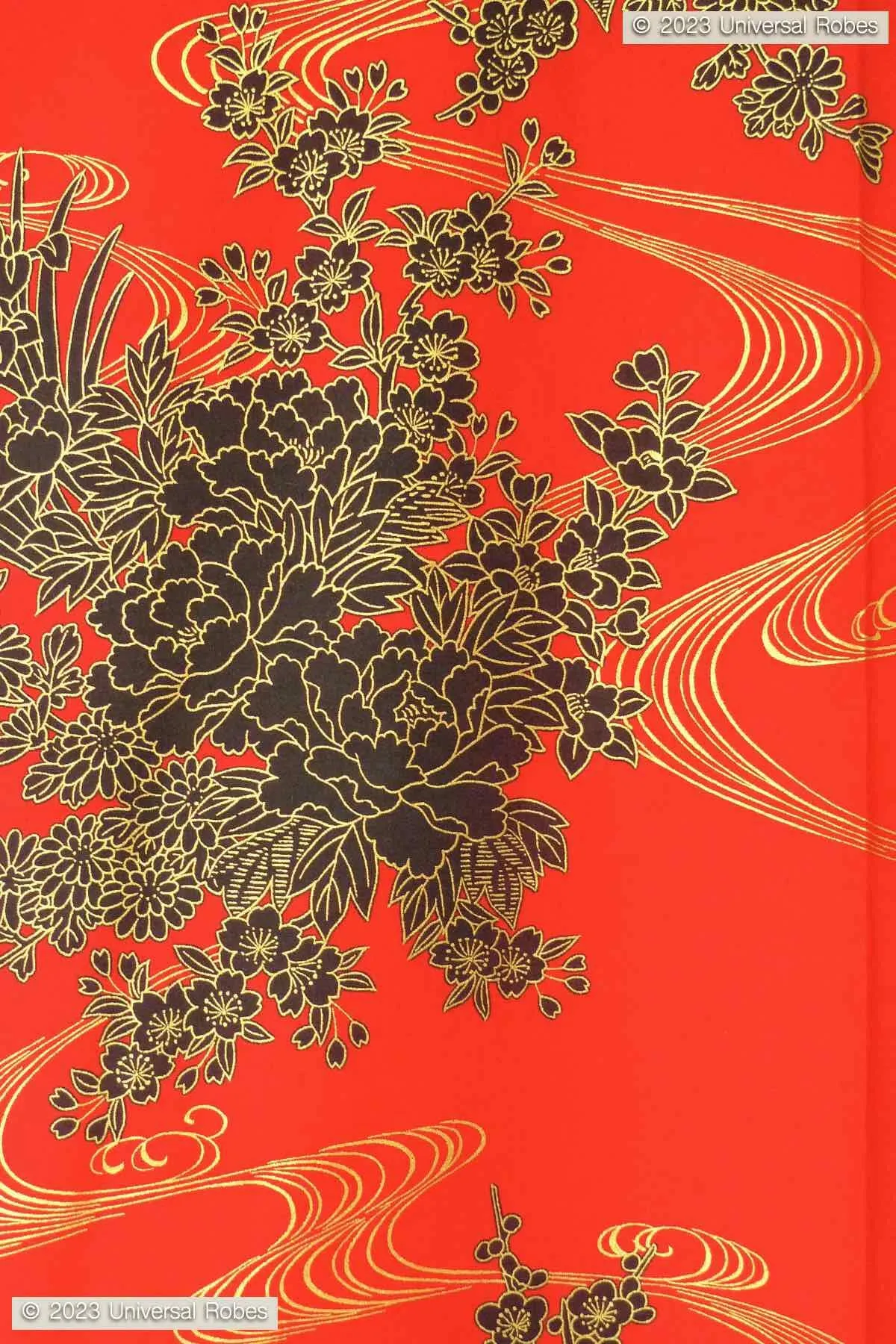 Women Flowing Peony Cotton Yukata Kimono