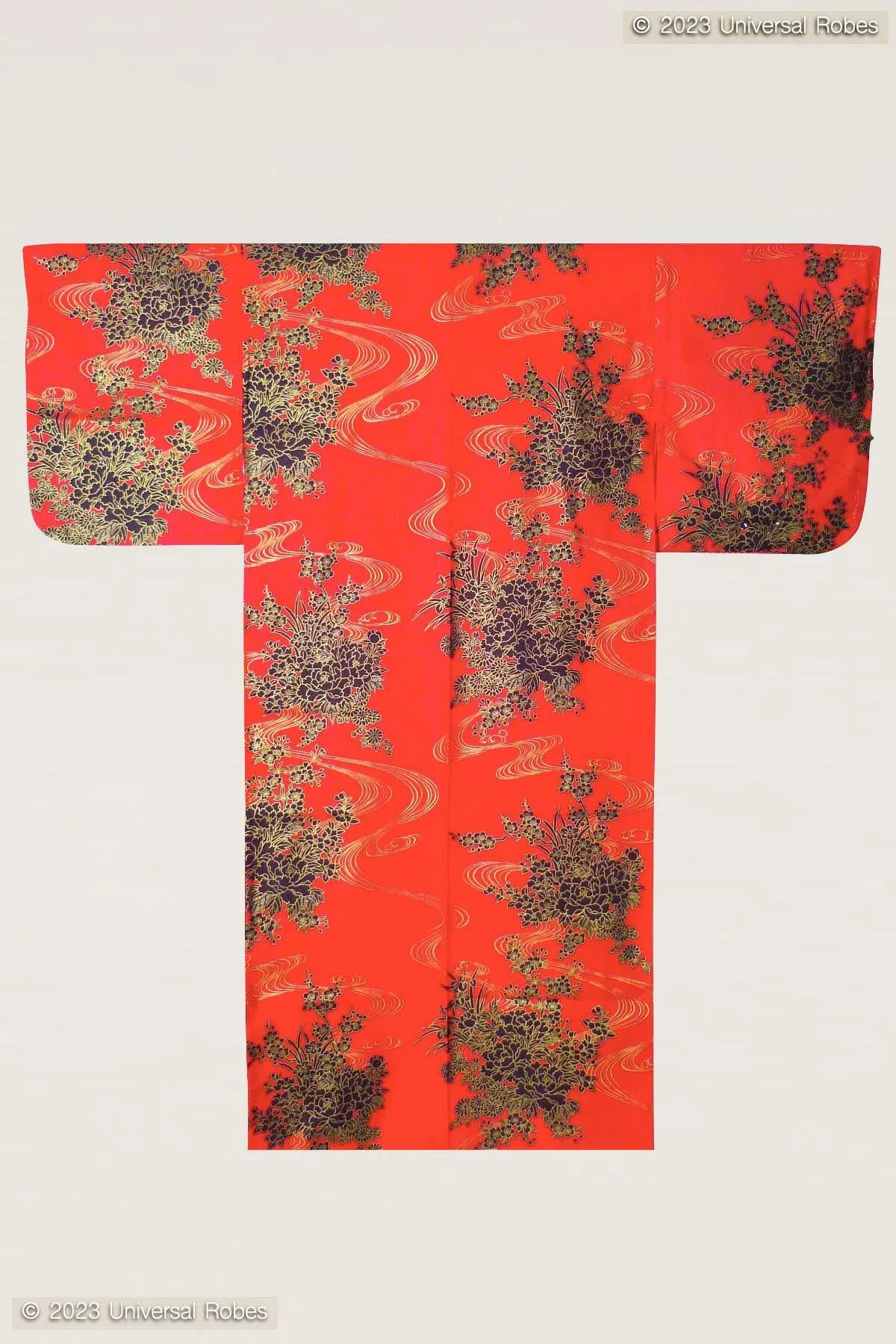 Women Flowing Peony Cotton Yukata Kimono