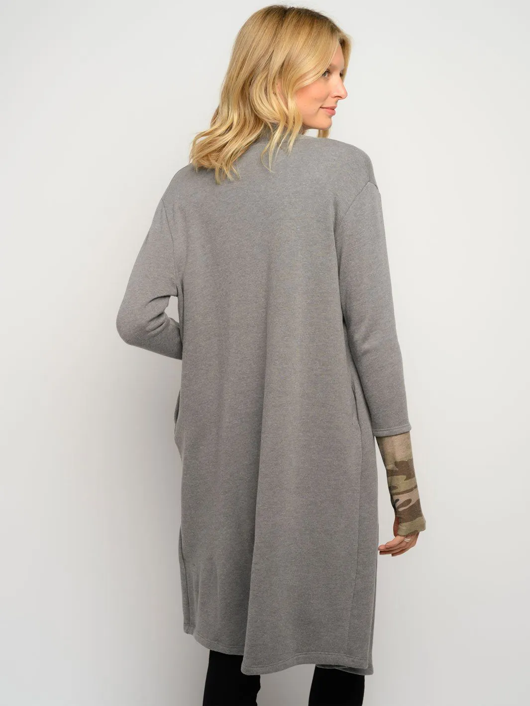 WOMEN'S ANIMAL PRINT LONG SLEEVE CARDIGAN