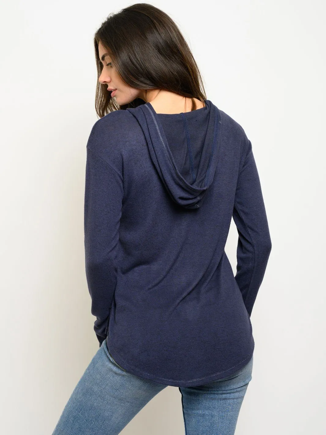 WOMEN'S LONG SLEEVE HOODIE TOP