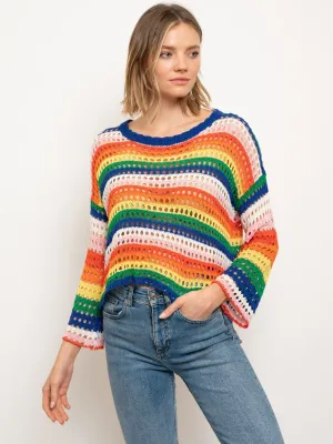 WOMEN'S MULTI COLOR SWEATER TOP