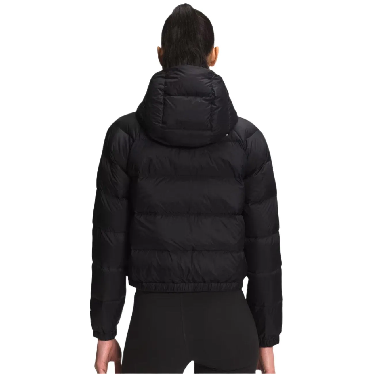 WOMENS NORTH FACE HYDRENALITE DOWN HOODED JACKET-BLACK
