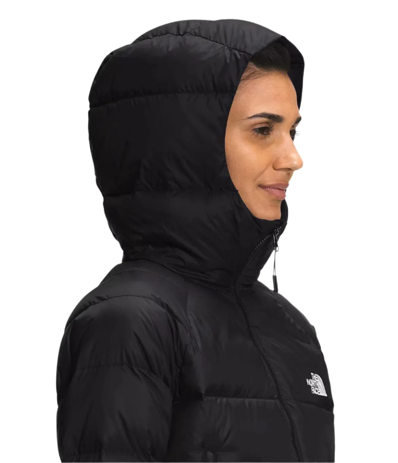 WOMENS NORTH FACE HYDRENALITE DOWN HOODED JACKET-BLACK
