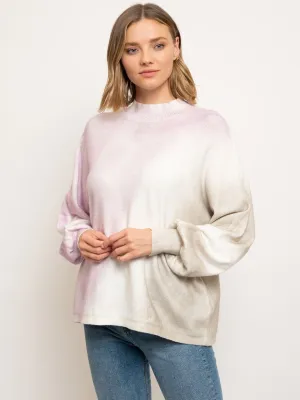WOMEN'S TIE DYE LONG SLEEVE KNIT TOP
