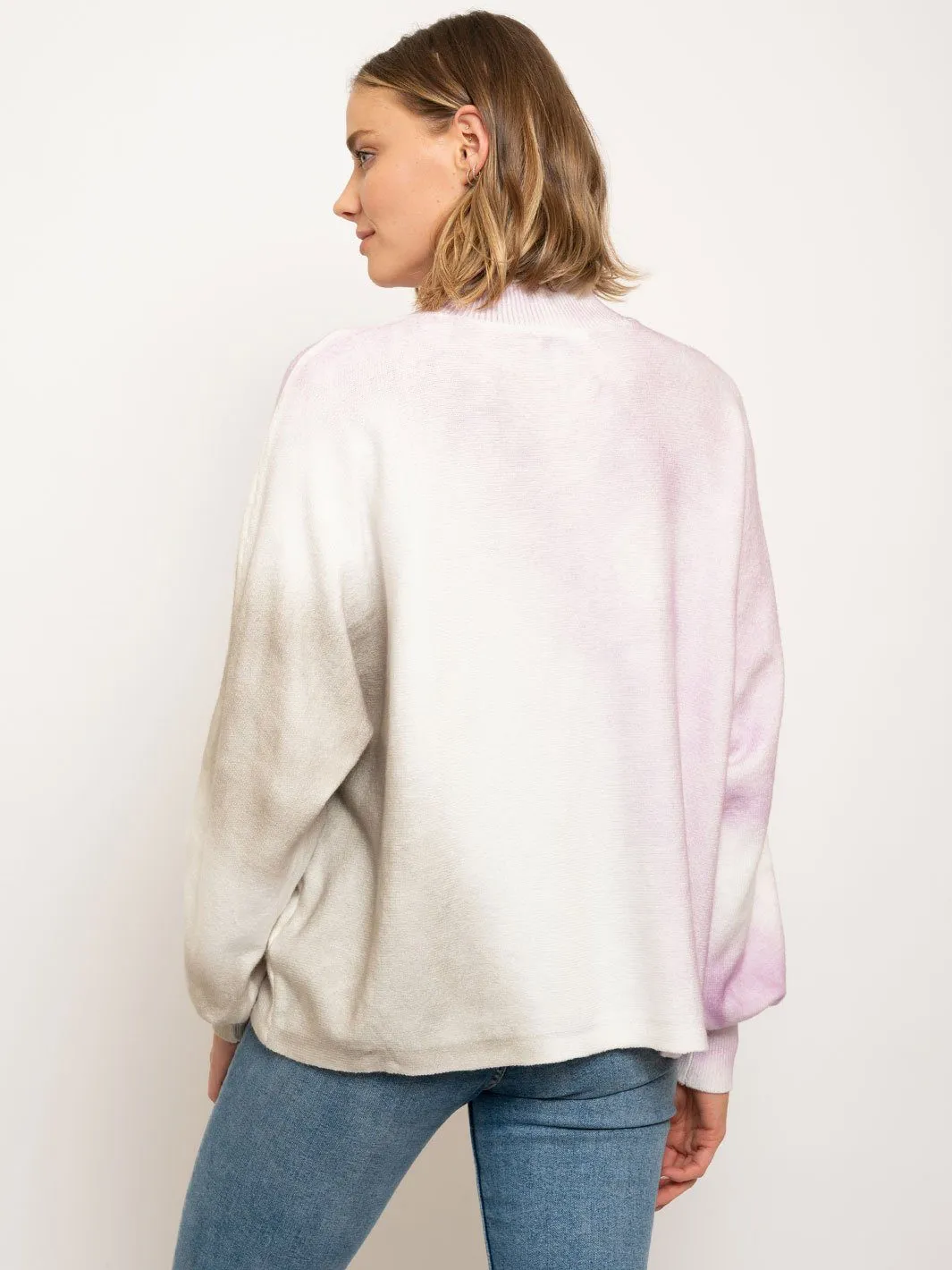 WOMEN'S TIE DYE LONG SLEEVE KNIT TOP