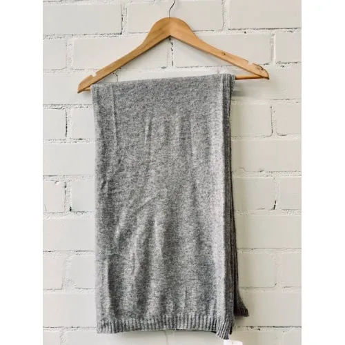 WOOL N CASHMERE BLEND KNITTED SHAWLS 70X210CM