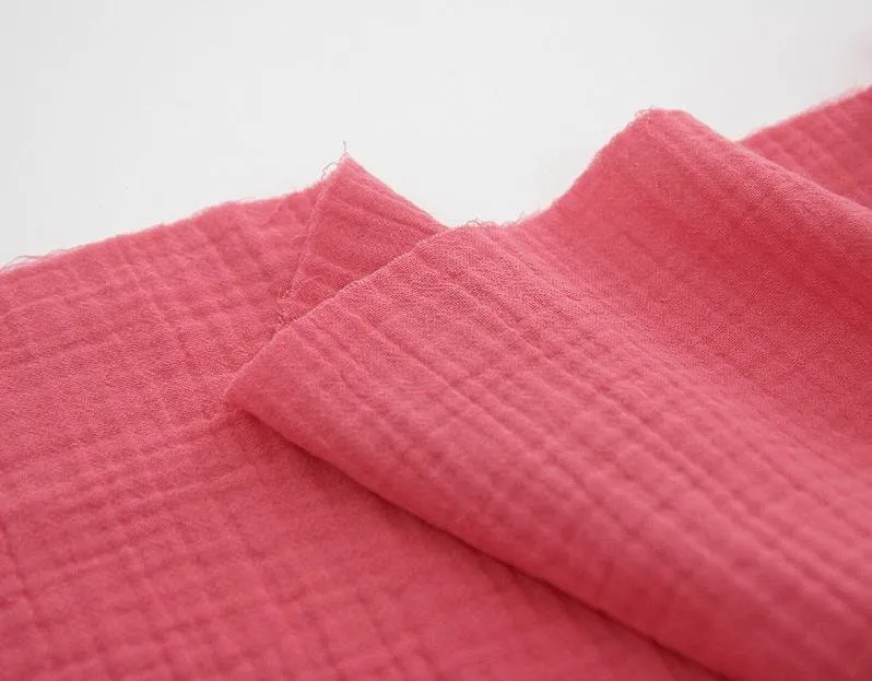 Wrinkled Cotton Double Gauze, Crinkle Gauze, Yoryu Gauze, Solid Cotton Gauze, Korean Fabric - By the Yard /42739 - 180