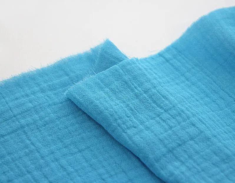 Wrinkled Cotton Double Gauze, Crinkle Gauze, Yoryu Gauze, Solid Cotton Gauze, Korean Fabric - By the Yard /42739 - 180