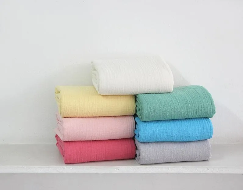 Wrinkled Cotton Double Gauze, Crinkle Gauze, Yoryu Gauze, Solid Cotton Gauze, Korean Fabric - By the Yard /42739 - 180