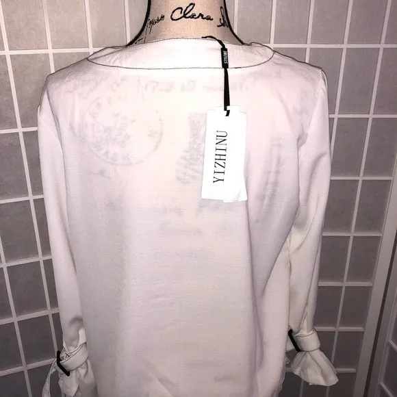 YIZHINUO - Brand New V Neck Blouse