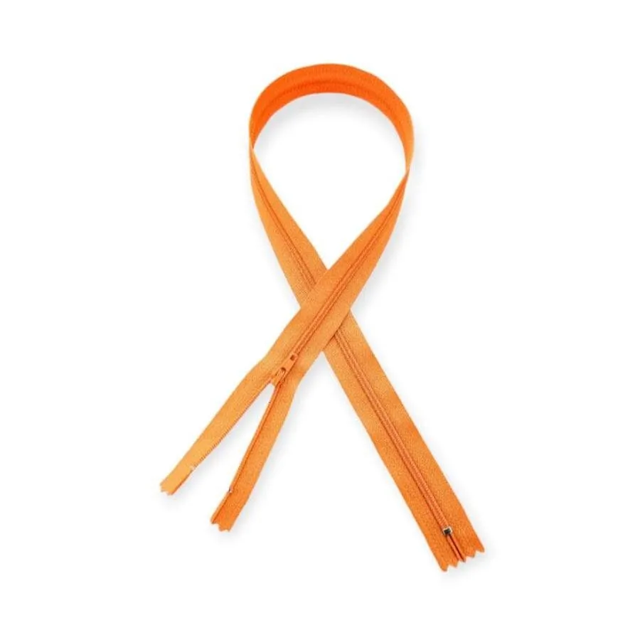 YKK Nylon Zip Orange