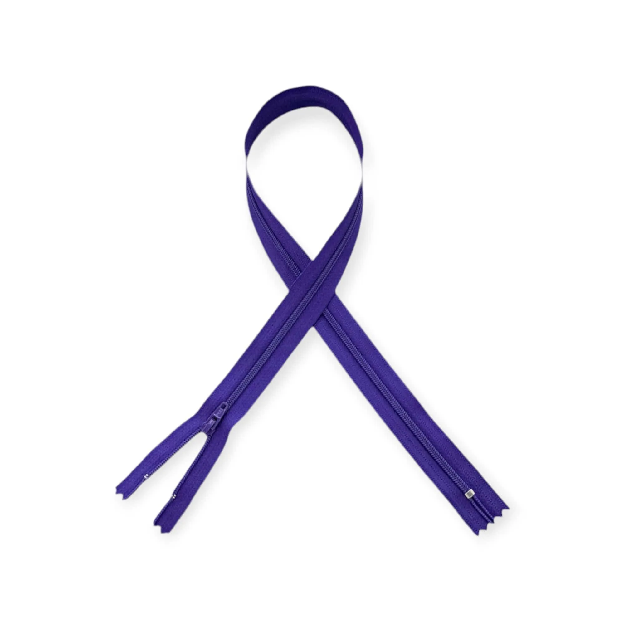 YKK Nylon Zip Purple 60cm